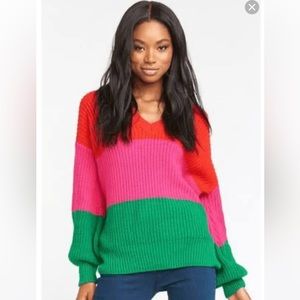 Show Me Your Mumu color block sweater